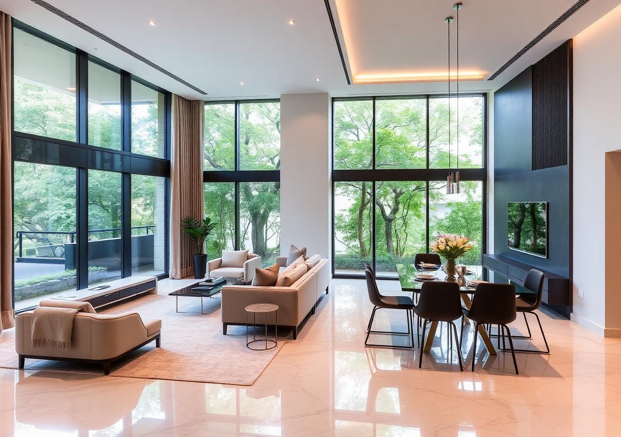 Sobha OneWorld living and dining interiors